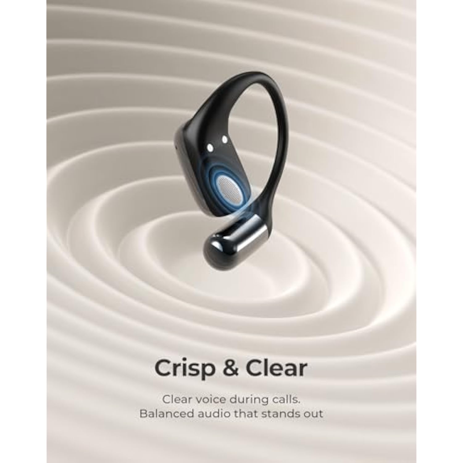 Cozyfit Open Ear Headphones, 0.23Oz Ultra-Light Comfortable Wireless Earbuds, 0.6Mm Thinnest Earhooks, Bluetooth 5.4, Clear Audio, 30 Hrs Playtime, Ipx5 Waterproof Earphones With Mic (Black)