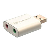 Sy-Aud20205 Usb To Audio Adapter Convert Pc Usb Port Into A Stereo Sound Card For Windows & Mac Silver