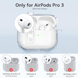 Clear AirPods Pro 3 Case with Secure Lock and Phone Stand, Compatible with 2025 Model