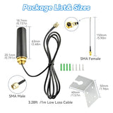 915Mhz Lora Antenna Omni-Directional 5Dbi Sma Male + 15Cm Adapter Cable For Meshtastic Esp32 Lora V3 Development Board Oled Board 915Mhz Lora Module
