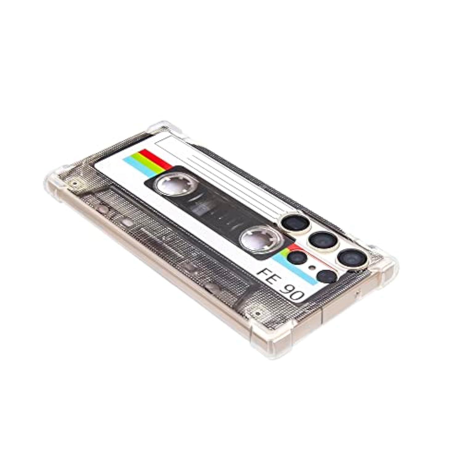 Case For Galaxy S23 Ultra With Reinforced Corners Tpu Soft Bumper Retro Cassette Tape Case Compatible With Samsung Galaxy S23Ultra