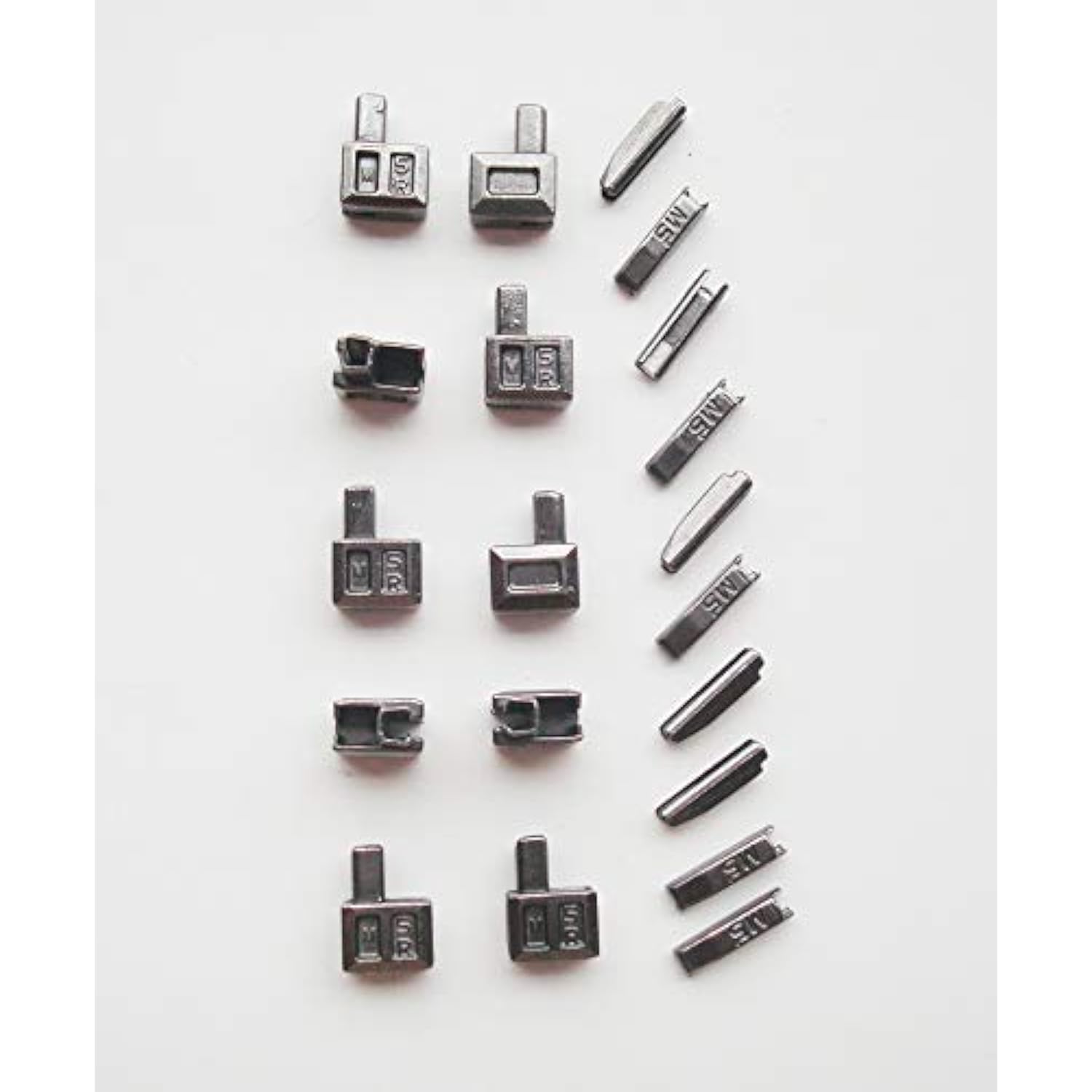 20 Pcs #5 Metal Zipper Head Retainer Box Zipper Bottom Sliders Retaine