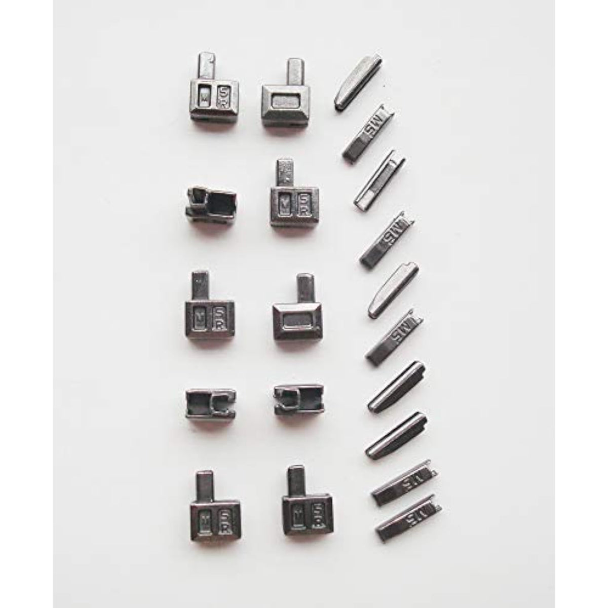 20 Pcs #5 Metal Zipper Head Retainer Box Zipper Bottom Sliders Retaine