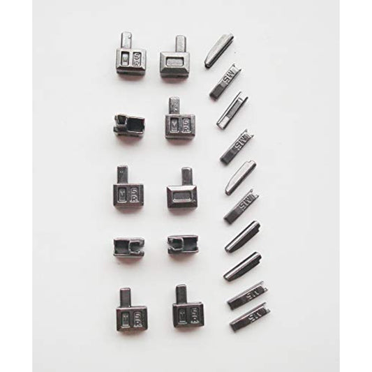 20 Pcs #5 Metal Zipper Head Retainer Box Zipper Bottom Sliders Retaine