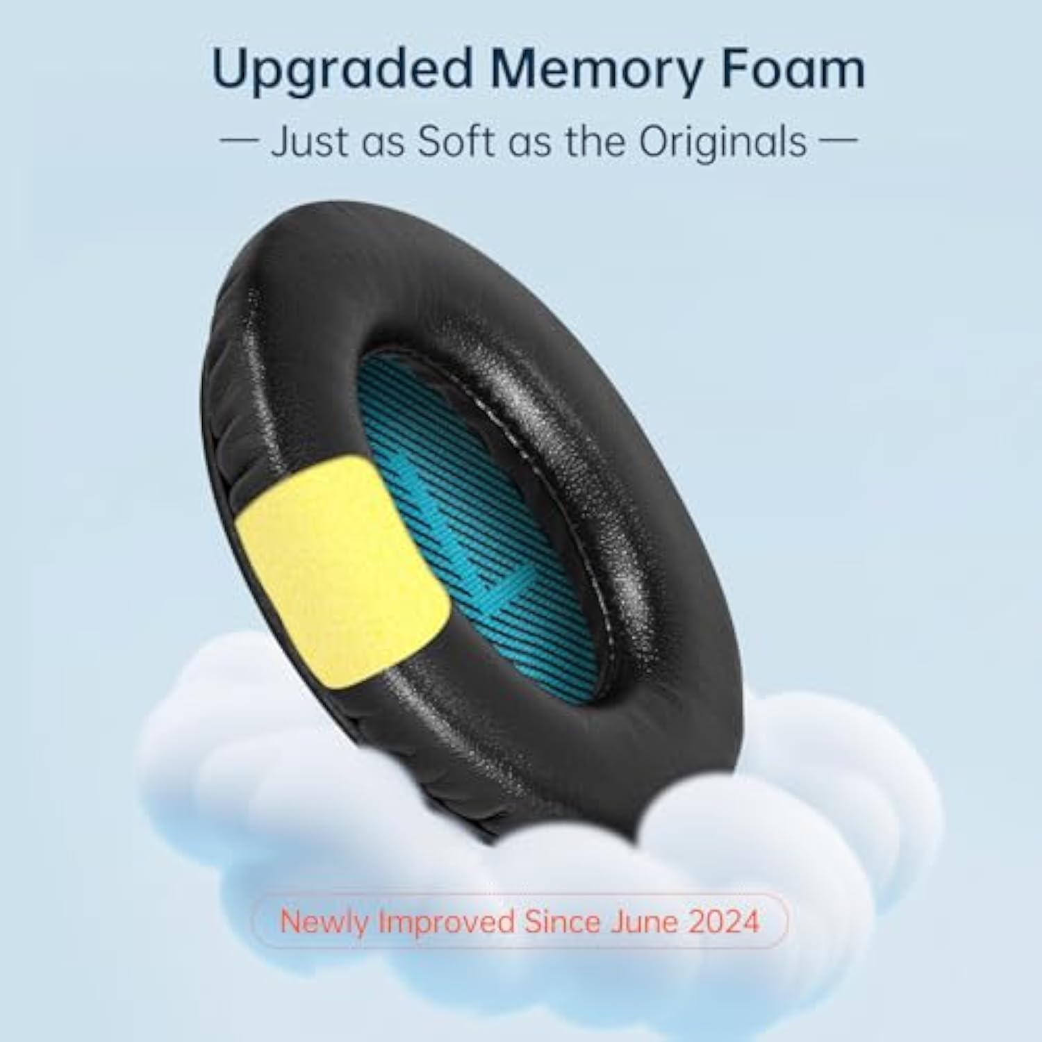 Replacement Ear-Pads For Bose Quiet-Comfort Qc 35 (Ii) 25 15 2 Headphones, Tear-Proof Cushion For Qc35 (Ii) Ae2 Qc25 Qc15 Qc2 Soundtrue/Soundlink Ae2I / Ae2W Around-Ear Headphones (Black)