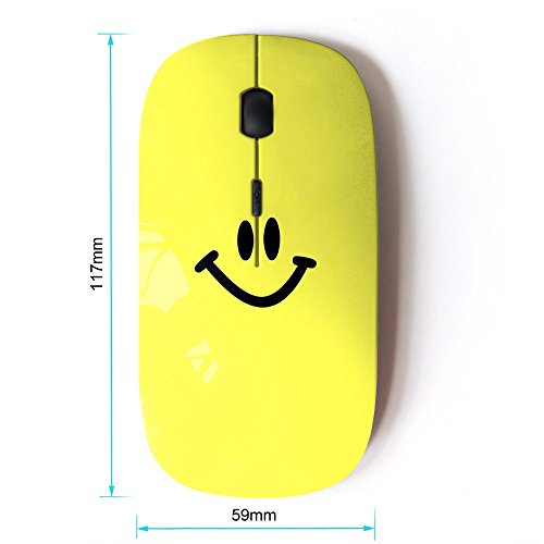 [ Optical 2.4G Wireless Mouse ] Happy Smiley Face