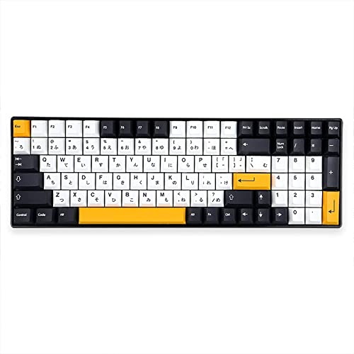 Japanese Keycaps 133 Keys Black White Keycap Cherry Profile Dye-Sub Pbt Minimalist Compatible With Gh60 / Gk64 / Gk61 / 68/87/104 Keyboard