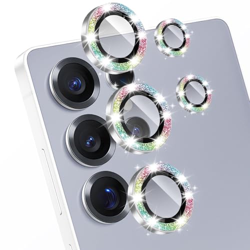For Samsung Galaxy S22 Ultra (Not S22) Camera Lens Protector, Scratch-Resistant Accessories Cover Ultra-Thin Metal Camera Tempered Glass Screen Protector Ring For Samsung S22 Ultra.Glitter