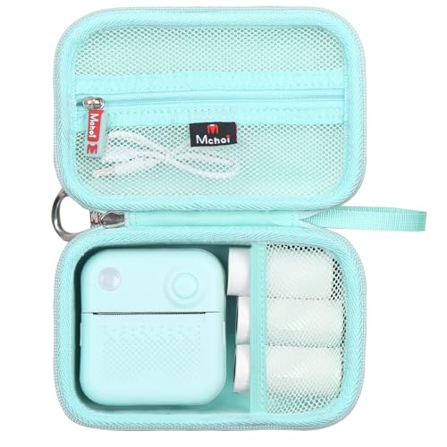 Carrying Case For Rotema/Vawense Label Maker Machine, Mini Label Printer Portable Thermal Printer Travel Bag, Mesh Pocket For Label Paper Tape, Case Only