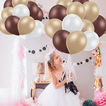 24 Pcs Brown Cream White Balloons Neutral Color Balloons 10 Inch Latex Retro Assorted For Baby Shower Birthday Jungle Safari Wedding Anniversary Waiting To Exhale Theme Party Decorations