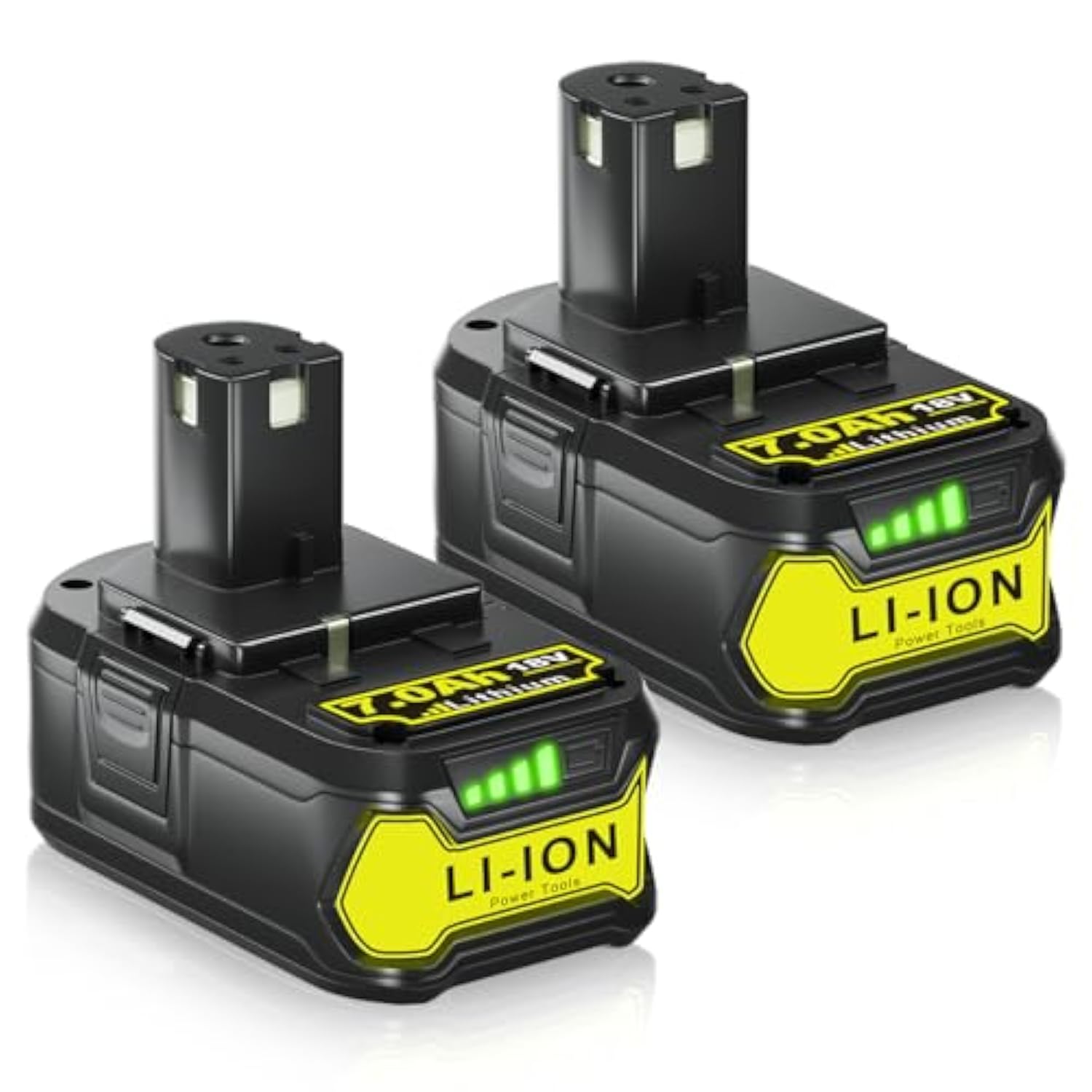 LUMSING 2Pack 7.0 Ah P108 Lithium Replacement for Ryobi 18V Battery Compatible with Ryobi Battery P102 P103 P104 P105 P107 P108 P109