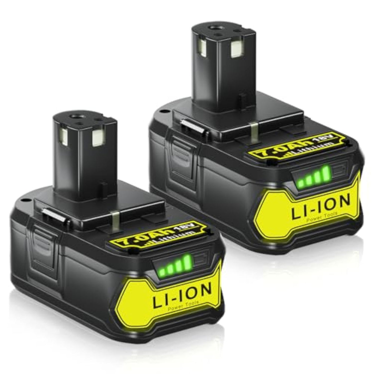 LUMSING 2Pack 7.0 Ah P108 Lithium Replacement for Ryobi 18V Battery Compatible with Ryobi Battery P102 P103 P104 P105 P107 P108 P109