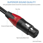 Female Xlr To Dual Rca Y Splitter Patch Cable,Unbalanced Xlr Female To 2 Rca/Phono Plug Stereo Audio Interconnect Duplicator Lead - 6.6 Feet
