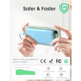 Tg90° 10000Mah Power Bank With Built-In Ac Wall Plug And Cables, Ultra Slim Phone External Battery Pack Portable Charger Compatible With Iphone And Android Devices