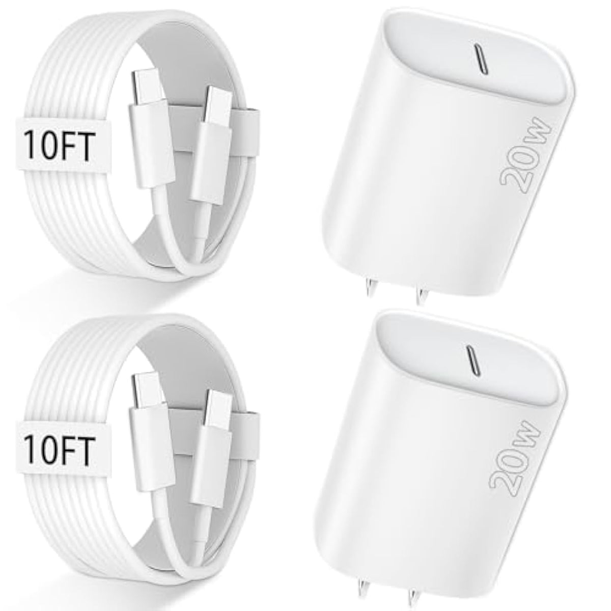 Iphone 16 Pro Max Charger Fast Charging, 10 Ft Long Usb C Phone Charging Cable Cord With Pd Fast 20W Iphone 16 Wall Charger Block For Iphone 16/16 Pro Max/16 Plus/15/15 Plus/15 Pro Max,Ipad Pro/Air