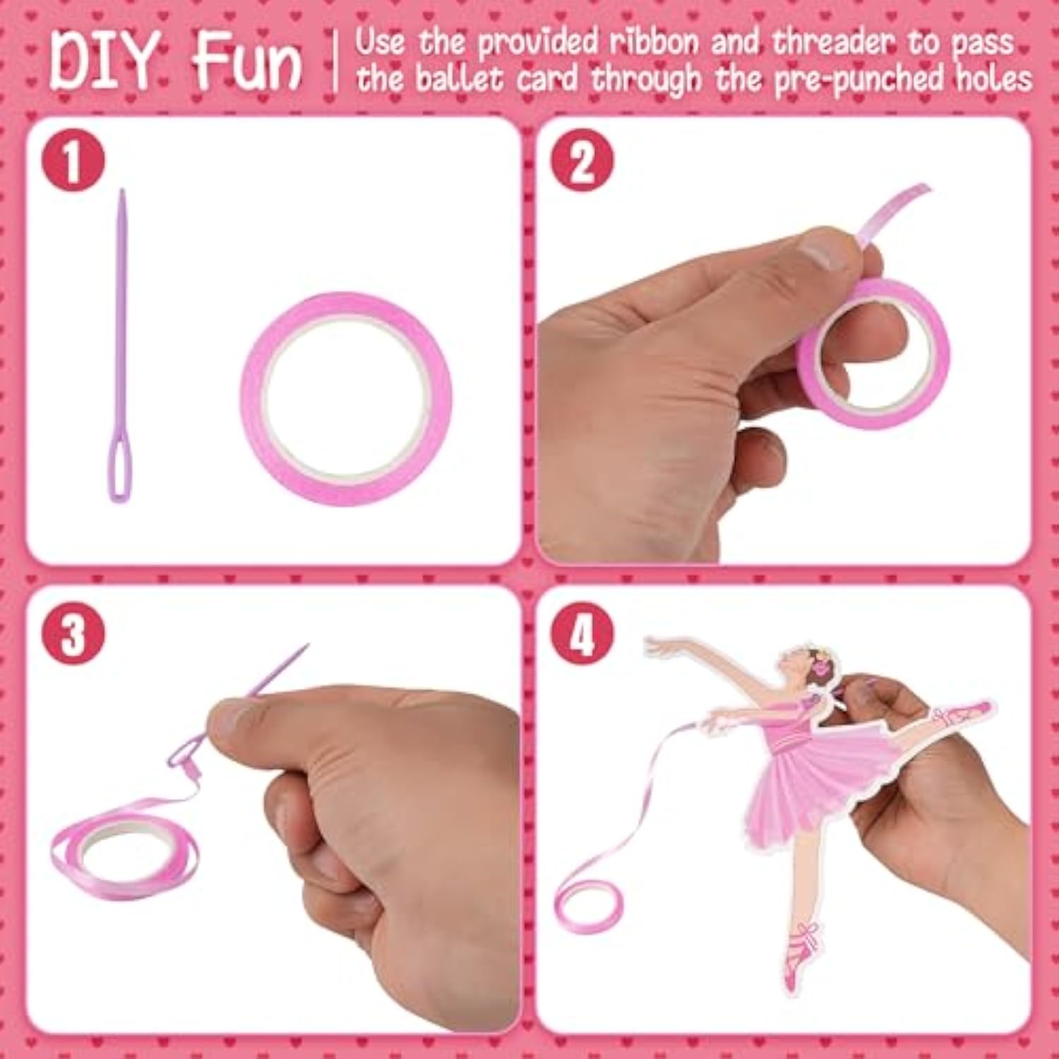 3Pcs Pink Ballerina Birthday Party Banners, Ballet Girls Happy Birthday Decorations Ballet Themed Hanging Banner Decor For Girls Tutu Dance Party Supplies