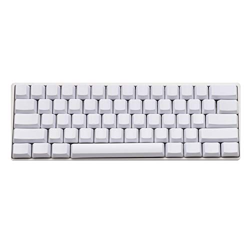 Blank Thick Pbt Oem Profile 61 Ansi Keycaps For Mx Switches Mechanical Keyboard (White)(Only Keycap)