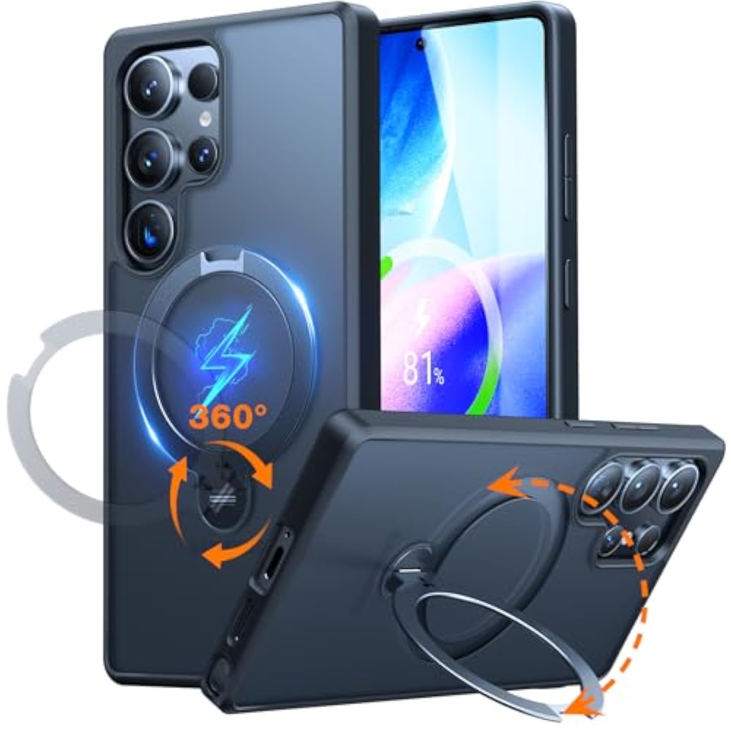 Ostand 360° Spin Magnetic Case for Samsung Galaxy S25 Ultra, Magsafe, Kickstand