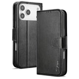 iPhone 17 Pro Max Case with Wallet, Card Holder, and Wristlet Strap, 6.9 inch, Black, RFID Blocking, Kickstand