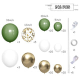 Green & Gold Balloon Arch Kit: Wedding, Birthday, Shower Decor