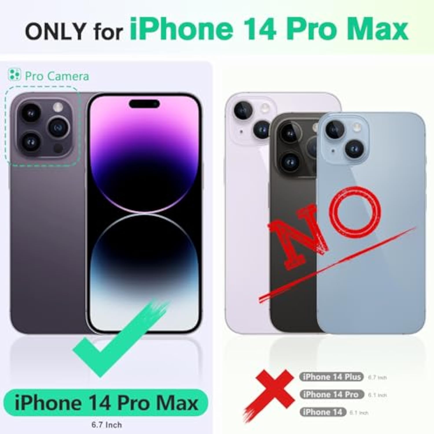 TUCCH Case Wallet for iPhone 14 Pro Max, [RFID Blocking] 4 Card Holder Stand [Shockproof TPU Interior Case] PU Leather Magnetic Protective Flip Cover Compatible with iPhone 14 Pro Max 6.7", Black