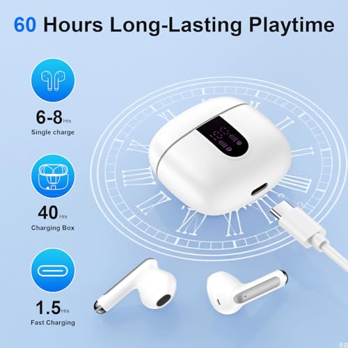 Wireless Earbuds,Bluetooth Ear Phones for  Galaxy A17 S26 Z Flip 7,Fold 7 A16 A56 A15 S25 FE S24 S23 S22,60H Headphones in Ear Buds