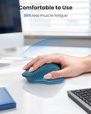 Wireless Mouse, 2.4Ghz Computer Mouse, 3 Adjustable Dpi Silent Mouse With Usb A Receiver, 3 Buttons, 24 Months Battery Life, Ergonomic Wireless Mouse For Laptop, Pc, Mac, Desktop-Blue