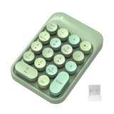 Wireless Numeric Keypad 18 Keys With 2.4G Mini Portable Silent Number Pad Usb Receiver Financial Accounting Keyboard Extensions For Laptop Desktop Pc Problack Mix