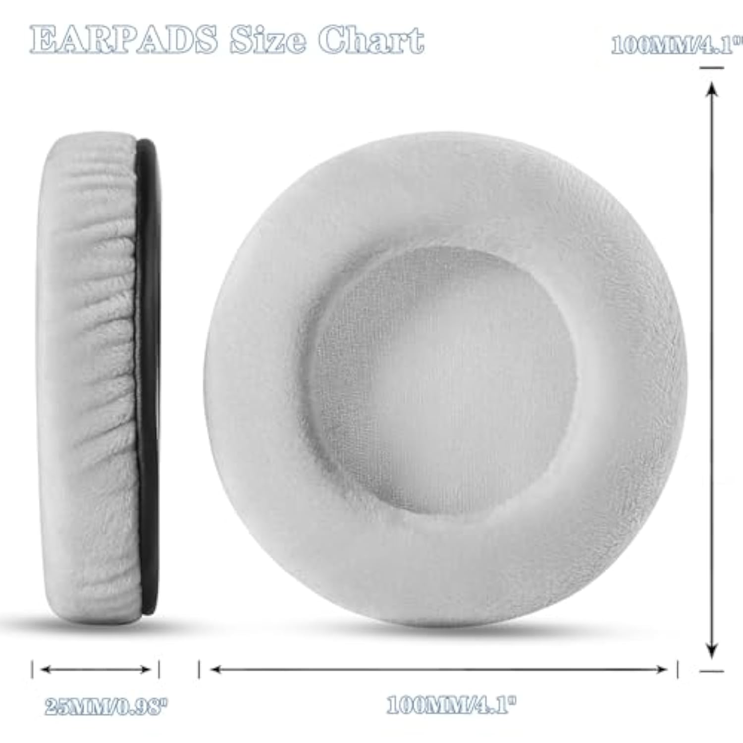 Dt770 Dt990 Replacement Earpads Ear Cushions Compatible With Beyerdynamic Dt770 Pro/Dt880 Pro/Dt990 Pro Headphones Ear Pads Ear Cups Repair Parts (Gray-Velour)