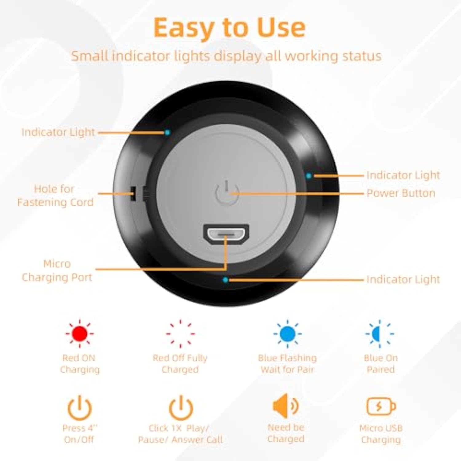 2Pack Portable Mini Speaker, Bluetooth ,Wireless Micro Speaker For Phone/Pc/Tablet, Rechargeable Battery, Built-In Microphone, Cute Mini Speaker With Strap To Carry, Black