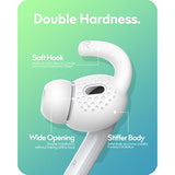 3 Pairs For Airpods Pro 2 Ear Hooks Covers [Added Storage Pouch] Anti-Slip Accessories Compatible With Apple Airpods Pro 2Nd Generation (White)