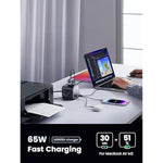 UGREEN 65W USB-C Charging Station with AC Outlet, Nexode 7-in-1 GaN Power Strip for Home, Office and Travel, with 3 AC, 2 USB C & 2 USB A, 6ft Extension Cord, for MacBook Pro, iPhone 16 Pro and More