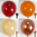 123PCS Fall Balloon Arch Kit with Burgundy Orange Nude Rose Gold Balloons for Thanksgiving