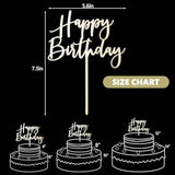 Wooden Happy Birthday Cake Toppers, Birthday Party Decoration Supplies, Premium Quality Decoration (Design 01)