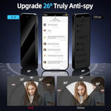 For Google Pixel 9 Screen Protector Privacy [Auto Alignment/Dust Removal],Bubble-Free,[100% Fingerprint Unlock] Easy Installation Full Coverage [Phone Case Friendly] Anti-Spy [Non-Glass] 2 Packs