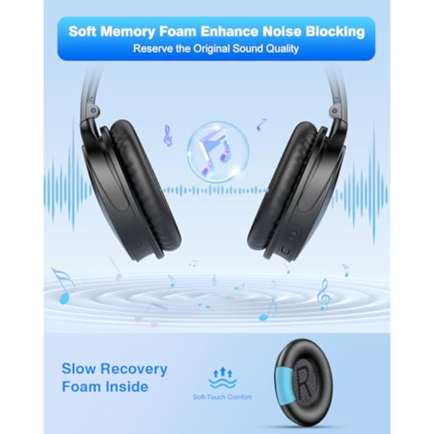 Ear Pads For Bose Quiet Comfort 35 Soft Protein Leather Replacement Earpads Ear Cushions Ear Pad For Bose Qc 35/25 / 15 Qc2 / Ae2 / Ae2I / Ae2W / Sound Link/Sound True (Black)