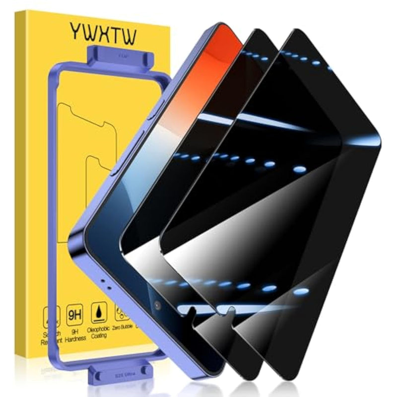 Ez Unlock For Samsung Galaxy S25 Ultra Privacy Screen Protector, [0.01S Ultrasonic Fingerprint Support] [Not Glass] 23° Anti Spy Private S25 Ultra Screen Protector Case Friendly, 2 Pack