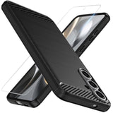 Galaxy S25 FE Phone Case with Screen Protector and Shock Absorption for Samsung Galaxy S25 FE Black