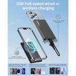 Wireless Portable Charger,5000Mah Slim Magnetic Power Bank Phone Charger With Usb-C Cable, Pd 20W Fast Charging Mag-Safe Battery Pack Travel Charger For Phone 16 15 14 13 12 Pro Max (Gray)