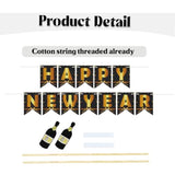 Happy New Year 2026 Cake Topper Bunting Banner Garland Party Decor