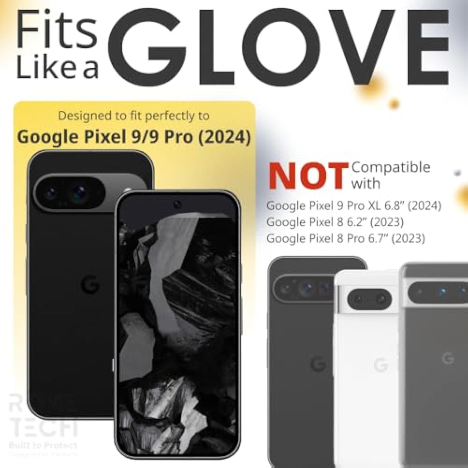 Designed For Google Pixel 9 Case With Belt Clip Holster - Kickstand Cover Phone Case - Black