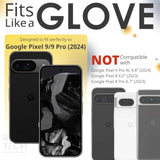 Designed For Google Pixel 9 Case With Belt Clip Holster - Kickstand Cover Phone Case - Black