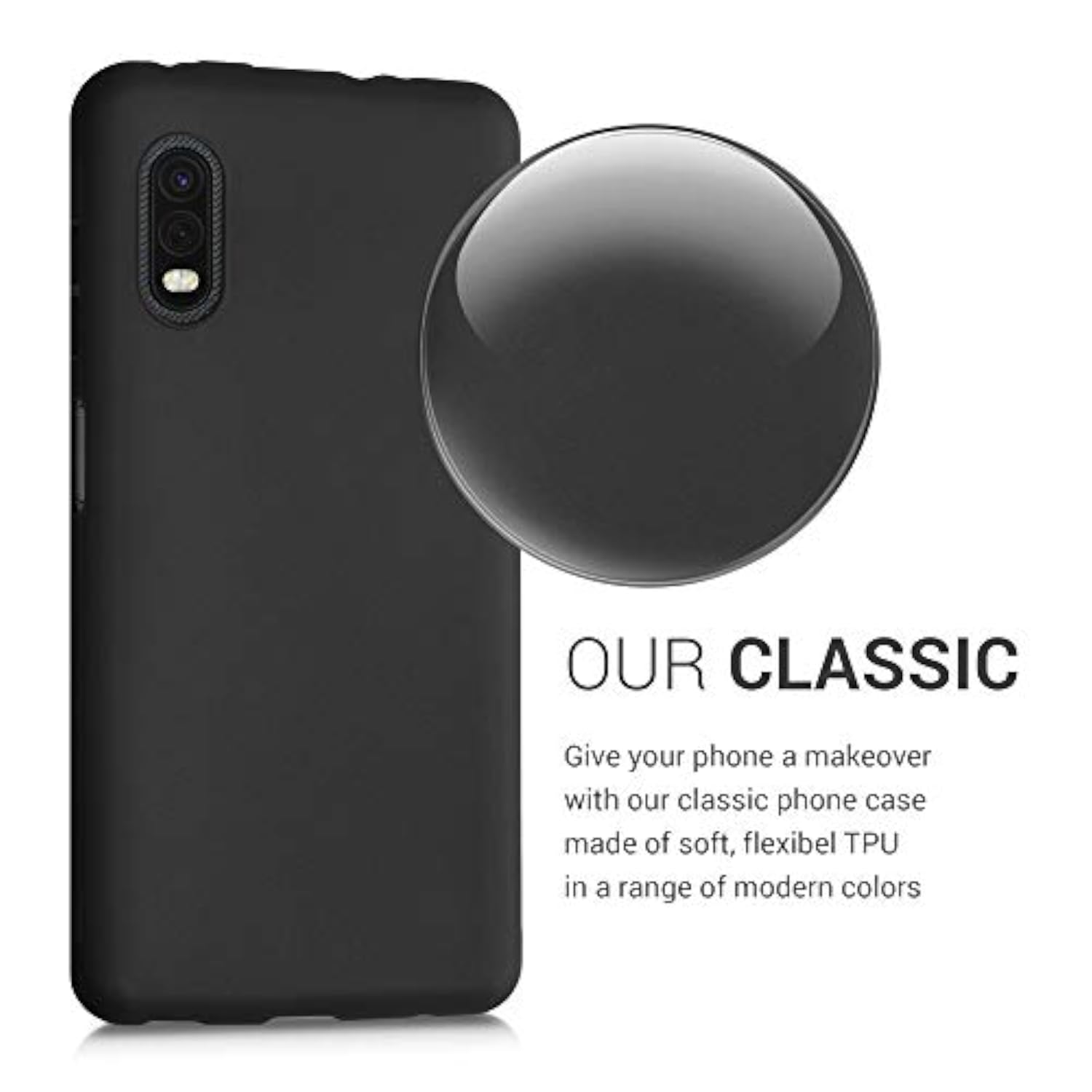 Samsung Galaxy Xcover Pro Case Compatible with kwmobile - Soft Slim Protective TPU Silicone Cover in Black Matte