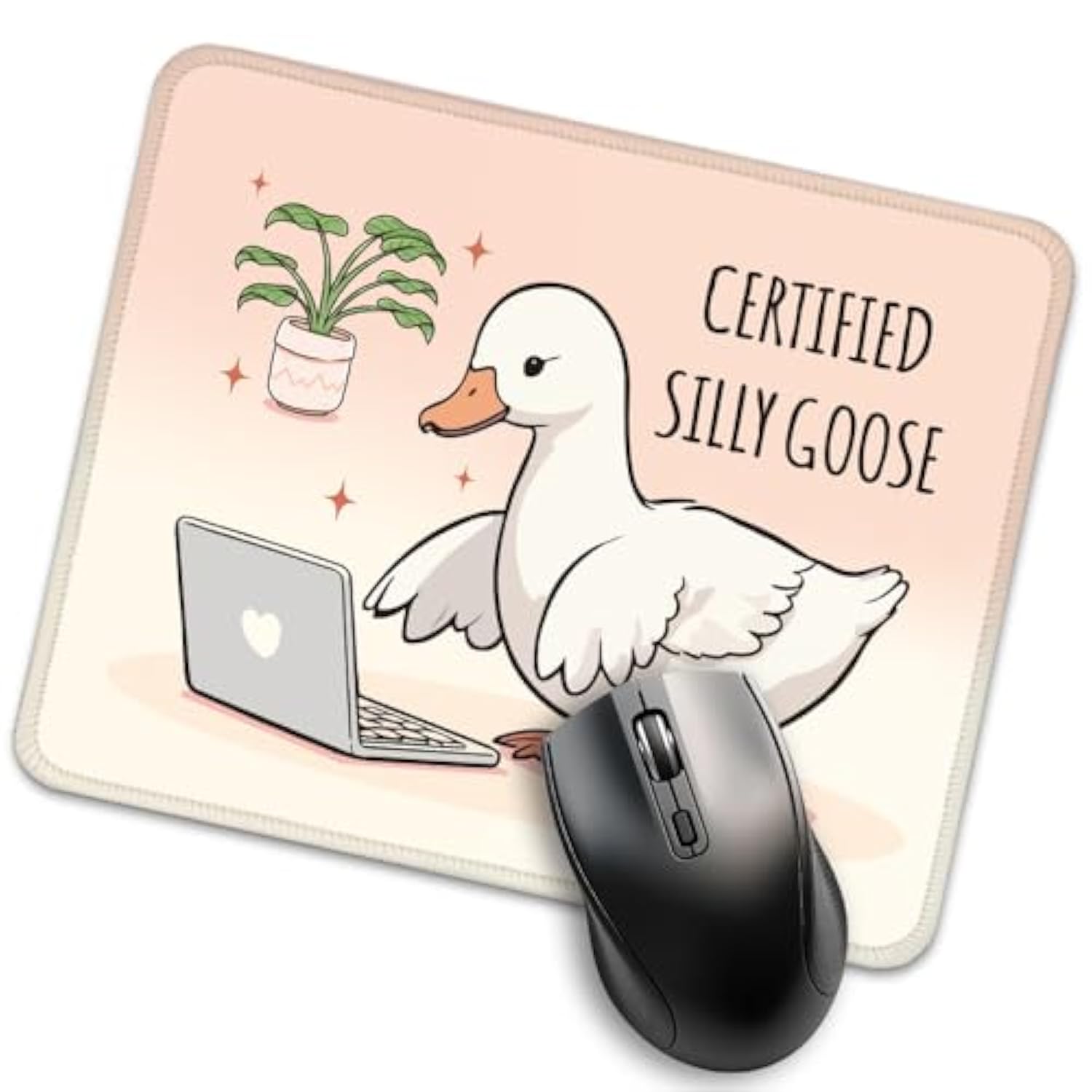 Certified Silly Goose Funny Mouse Pad For Desk, Silly Goose Gifts For Coworkers Colleagues Friend, Silly Animal Mouse Pad For Teachers Nurse, Goose Lover Gifts, New Job Gifts For Intern