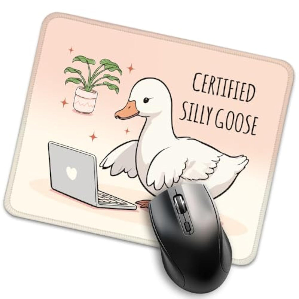 Certified Silly Goose Funny Mouse Pad For Desk, Silly Goose Gifts For Coworkers Colleagues Friend, Silly Animal Mouse Pad For Teachers Nurse, Goose Lover Gifts, New Job Gifts For Intern