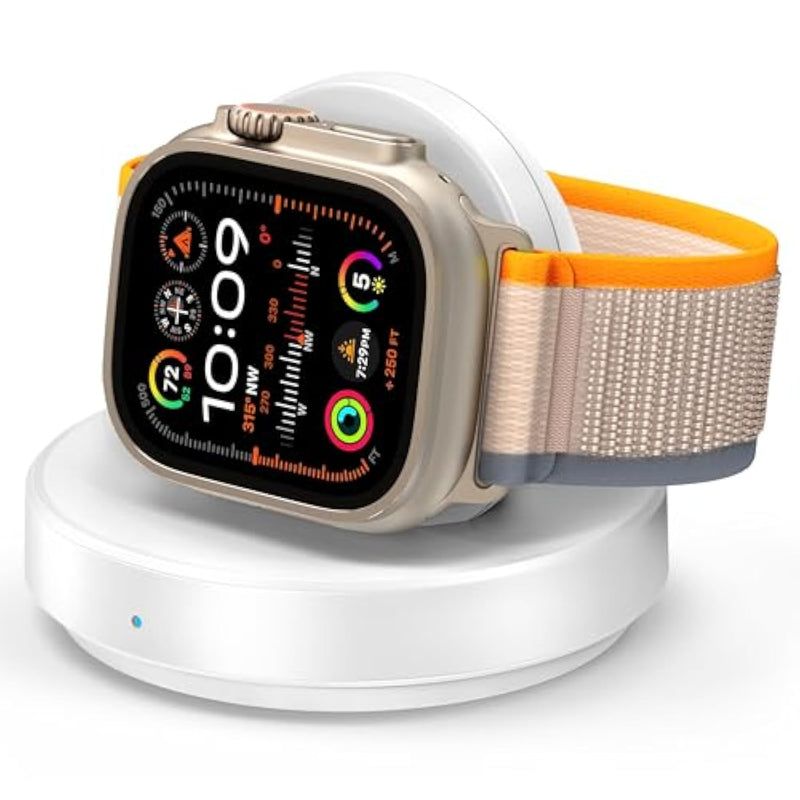 Portable Magnetic Charging Dock For Apple Watch, Wireless Fast Watch Charger Stand With Charging Cable, Support Nightstand Mode, Compatible With Apple Watch 10 9 8 7 Se 6 5 4 3 2/Ultra 2-White