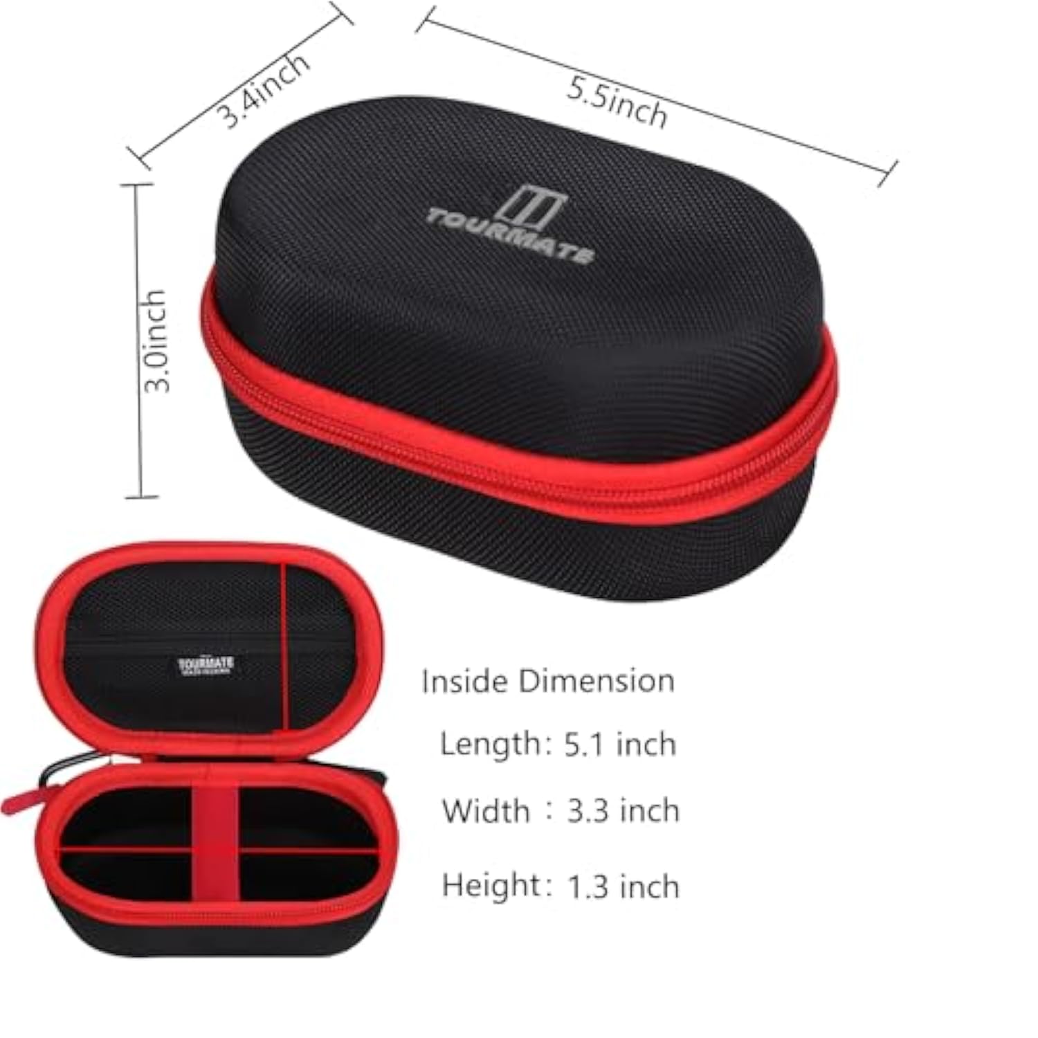 Storage Case For Glorious/Tmkb Falcon M1Se/Hyperx Gaming Wireless Mouse, Model O/D Rgb Mouse With Lights Hard Travel Case, Protective Carrying Storage Bag(Only Box) (Black & Red)