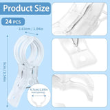 24 Pack Balloon Arch Clips For Backdrop | Plastic Transparent Spring Clamps | 3.5 Inch Heavy Duty Clip For Backdrop Stand | Birthday Wedding Decoration | Photography Studio | Crafts | Clothing