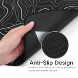 Gaming Mouse Pad, Large Mouse Pad 80 X 30Cm (31.5X11.8X0.12Inches) Mousepad Big Desk Mat With Non-Slip Rubber Base Keyboard Pad For Gaming And Office-Black