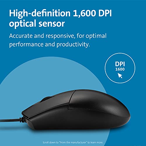 Pro Fit Washable Wired Mouse (K70315Ww)